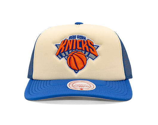 Kappe Mitchell & Ness - NBA Vintage Block Trucker - New York Knicks - Cream