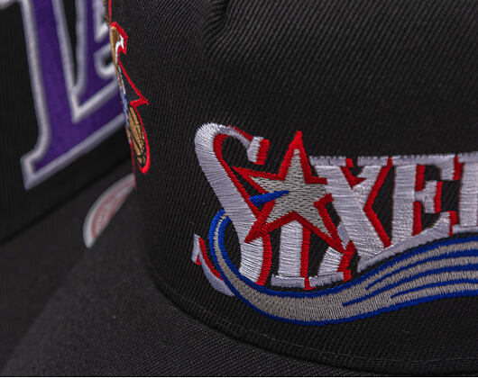 Kappe Mitchell & Ness - NBA Busted Pro HWC - Philadelphia 76Ers - Black