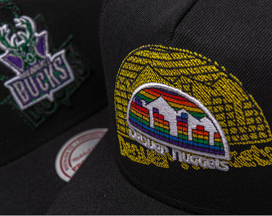 Kappe Mitchell & Ness - NBA Tilted Pro Snapback Hwc - Denver Nuggets - Black