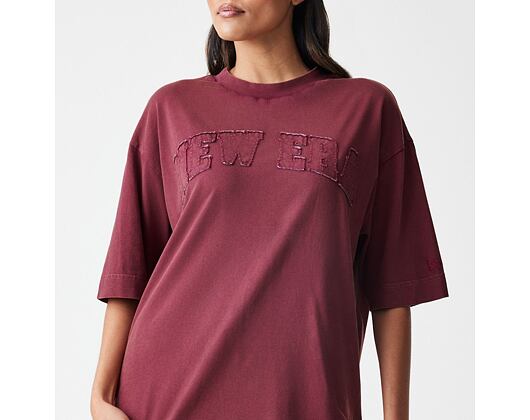 T-Shirt New Era - Branded Washed Oversized Tee - Burgundy