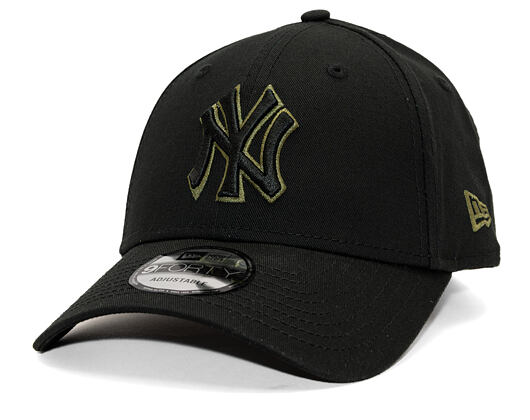 Kappe New Era - MLB Team Outline 9FORTY - NY Yankees - Black / Olive