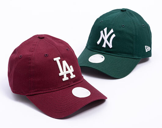 Damen Kappe New Era - MLB Essential 9TWENTY - LA Dodgers - Burgundy / Cream