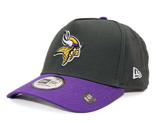 Kappe New Era - NFL Charcoal Drop 9FORTY A-Frame - Minnesota Vikings - Steel Clouds / Purple