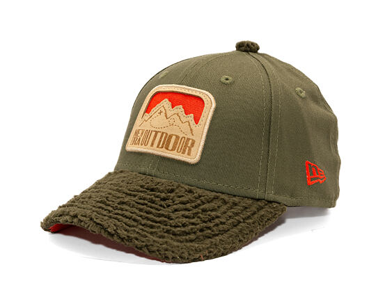 Kinder Kappe New Era - Branded Kids Outdoor 9FORTY - Olive / Orange