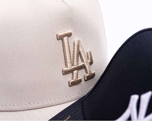 Kappe New Era - MLB Tonal Icon 9FORTY A-Frame - LA Dodgers - Stone