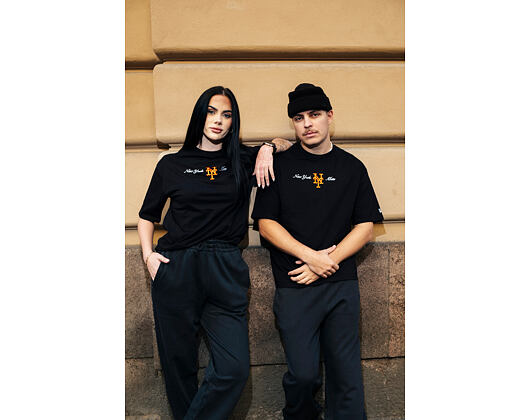 T-Shirt New Era - MLB Graphic Oversized Tee - NY Mets - Black