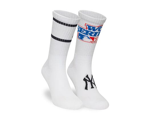 Socken New Era - MLB WS Crew Socks 2pk - NY Yankees - White