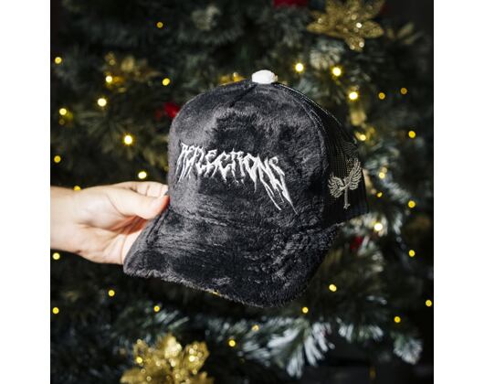 Kappe Reflection Luxury Fuzzy Trucker - Black Midnight Contrast
