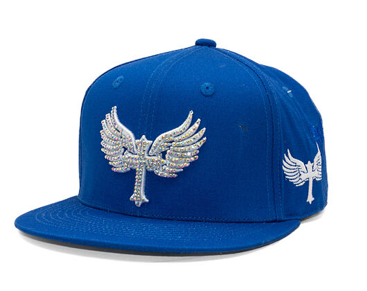 Kappe Reflection Luxury Shine Loud Snapback - Royal Blau / Weiß