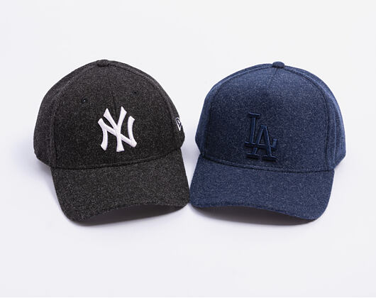 Kappe New Era - MLB Melton Wool 9FORTY A-Frame - LA Dodgers - Navy