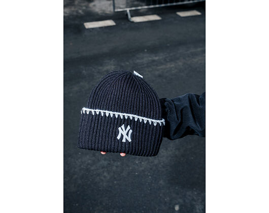 Damen Mütze New Era - MLB Chunky Top Stitch Beanie - NY Yankees - Black