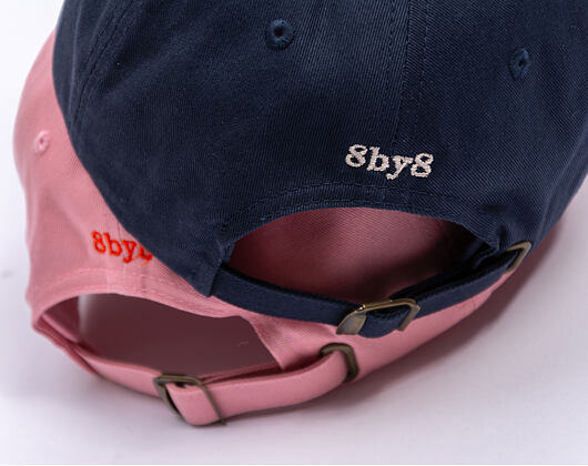 Kappe 8by8 - Dadcap - "Sorry I'm Late I saw a dog" - Baby Pink/Red