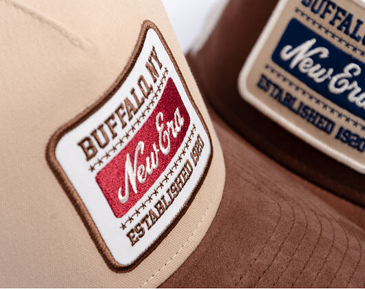 Kappe New Era - Branded Suede Patch 9FORTY A-Frame - Camel