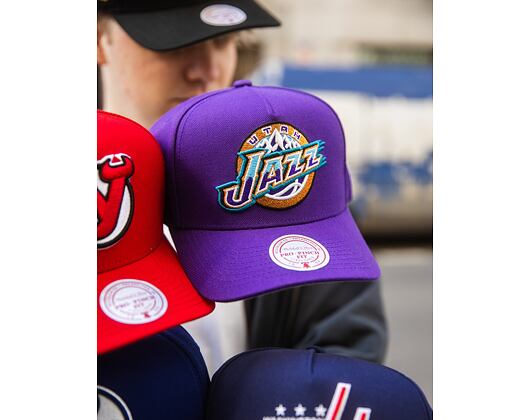 Kappe Mitchell & Ness - Utah Jazz - Double Clutch Pro Snapback Hwc - Purple
