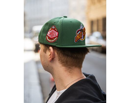 Cap Mitchell & Ness NBA Conference Patch Snapback HWC Seattle Supersonics Grün