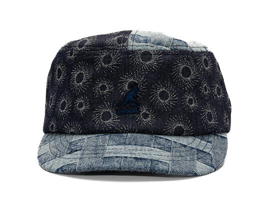 Kappe Kangol - TRENDS PACK - Denim Mashup Army Cap - Blue Picnic