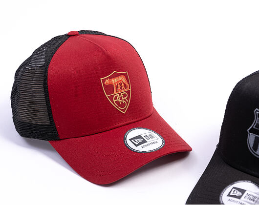 Kappe New Era -  Tonal 9FORTY Trucker - AS Roma - Pinot Red