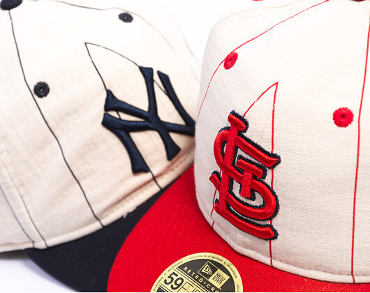 Kappe New Era - MLB Retro Linen Pinstripe 59FIFTY Retro Crown - St. Louis Cardinals - Team Color