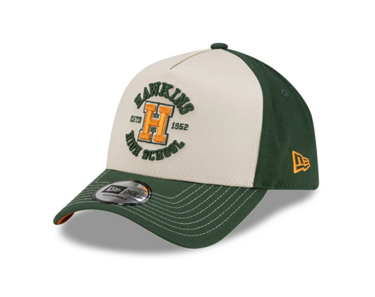 Kappe New Era - Hawkings High 9FORTY A-Frame - Stranger Things - Green