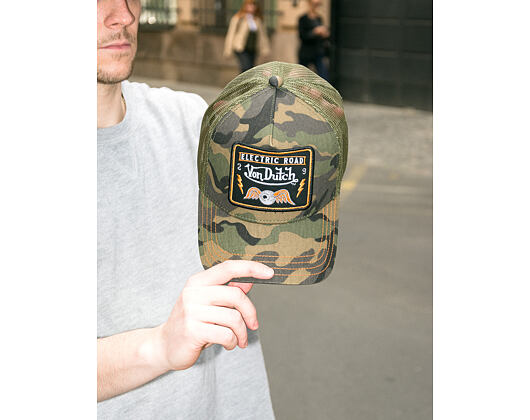 Kappe Von Dutch - Trucker - Electric Road Green Camo