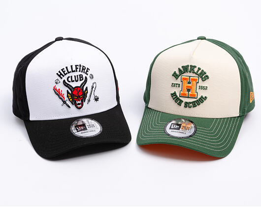 Kappe New Era - Hellfire Club 9FORTY A-Frame - Stranger Things - Black