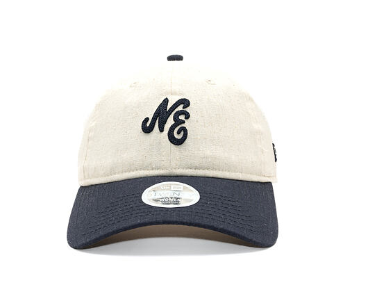 Damen Kappe New Era - Branded Linen 9TWENTY - Stone / Navy