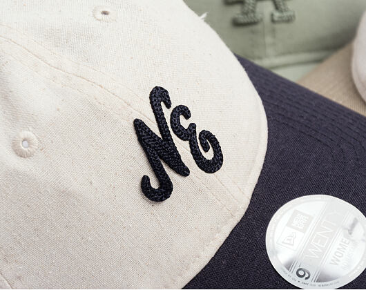 Damen Kappe New Era - Branded Linen 9TWENTY - Stone / Navy