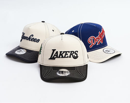 Kappe New Era - NBA City Icon 9FORTY A-Frame - LA Lakers - Cream / Black
