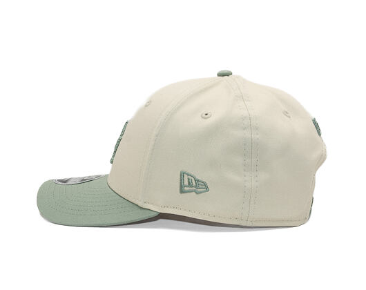 Kappe New Era - MLB Side Script 9FORTY M-CROWN - LA Dodgers - Cream / Pastel Green