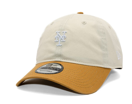 Kappe New Era - MLB Mini Logo Washed Contrast 9TWENTY - NY Mets - Cream / Dusted Ochre