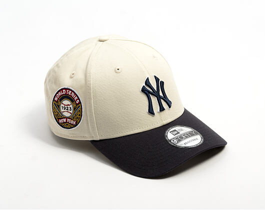 Kappe New Era - MLB World Series Patch Cooperstown 9FORTY - NY Yankees - Cream / Navy