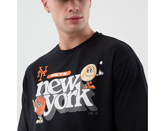 T-Shirt New Era - MLB Icon Graphic Tee - NY Mets - Black