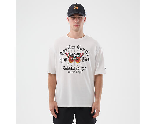 T-Shirt New Era - Branded Oversized Graphic Tee - White