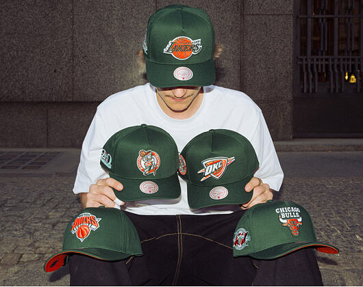 Kappe Mitchell & Ness - NBA - Emerald Slam - New York Knicks - Green/Orange
