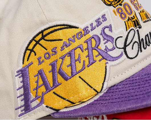 Kappe New Era - NBA "Hardwood Classic Champions" 19TWENTY - LA Lakers - Chrome White / Team Color