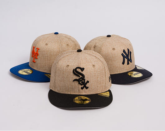 Kappe New Era - MLB "Summer Twine" 59FIFTY - Chicago White Sox - Team Color / Open Market Tan