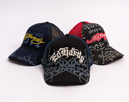 Kappe Ed Hardy - Flaming 5 Panel Trucker Cap