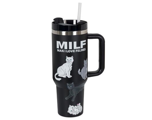 Flasche Rip N Dip - Man I Love Felines Big Ol Cup Tumbler Black