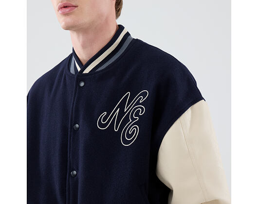 Jacke New Era - Branded Oversized Varsity Jacket - Navy