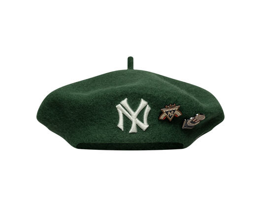 Baskenmütze New Era - MLB IMAGE DROP Retro Pin Beret - NY Yankees - Green