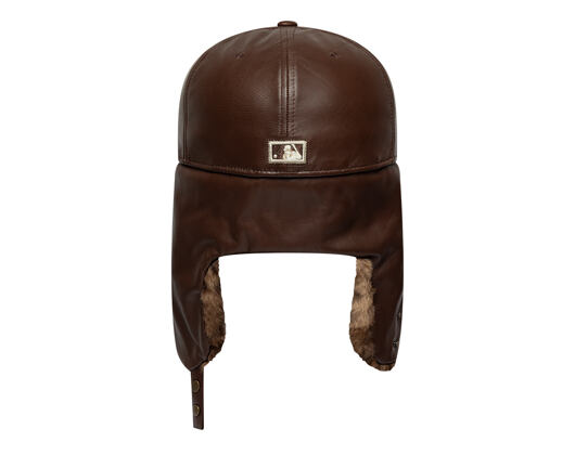 Kappe New Era - MLB IMAGE DROP Leather Dog-Ear 59FIFTY - NY Yankees - Deep Auburn