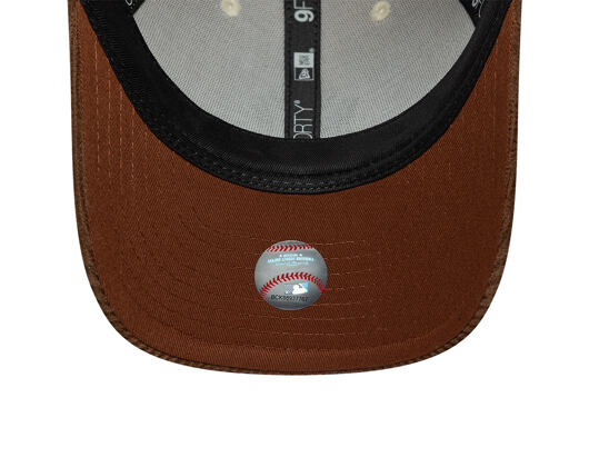 Kappe New Era - MLB Cord 9FORTY M-CROWN - NY Yankees - Cream / Deep Auburn