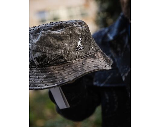 Hut Kangol - Denim Mashup Bucket - Black Trompe L'Oeil