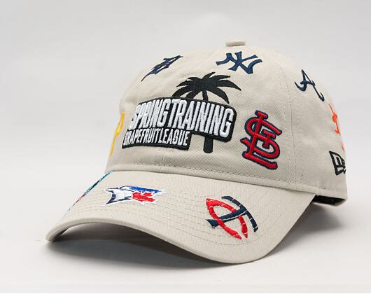 Kappe New Era - MLB Grapefruit League Scatter 9TWENTY - Grapefruit League Logo - Stone
