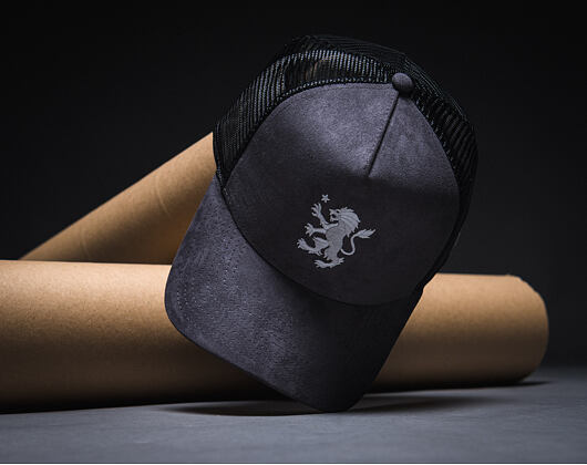 Kappe New Era - Faux Suede 9FORTY A-Frame Trucker - ASTON VILLA FC - Graphite