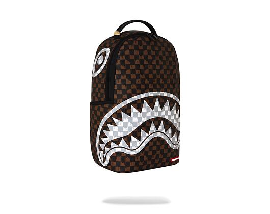 Rucksack Sprayground - Brown And Cream Drip Check Shark Backpack