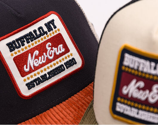 Kappe New Era - Branded Patch Cord 9FORTY A-Frame Trucker - Navy / Warm Flame