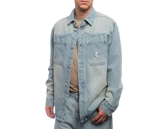 Hemd Karl Kani - Og K Western Denim Overshirt - Blue