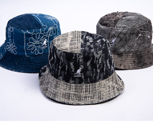 Hut Kangol - TRENDS PACK - Denim Mashup Bucket - Black Topstitch