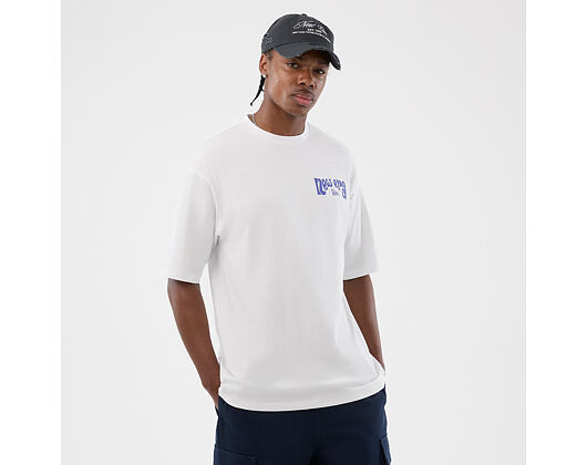 T-Shirt New Era - Branded PIzza Time Graphic Oversized Tee - White